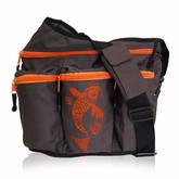 Diaper Dude Brown w/ Orange Koi Fish Diaper Bag