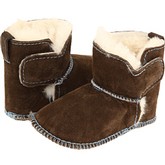 Emu Baby Bootie Contrast (Chocolate/Blue)