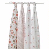 Aden and Anais Muslin Swaddling Wrap/Star Light-4 Pack