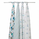 Aden and Anais Muslin Swaddling Wrap/Star Bright-4 Pack