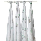 Aden and Anais Muslin Swaddling Wrap (Up, Up and Away)-4 Pack