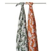 Aden and Anais Muslin Swaddling Wrap/Camo-2 Pack