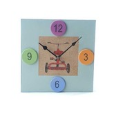 Tree By Kerri Lee Square Clock (Blue Trike)