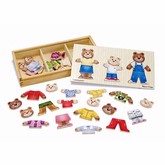 Melissa and Doug Wooden Bear Family Dress Up Puzzle