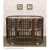 Dwell Studio Oval Infant Crib Set/Chocolate Dots