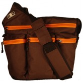 Diaper Dude Brown with Orange Zippers