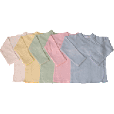 Under the Nile Long Sleeve Side Snap Undershirt/Solids