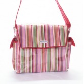 Fleurville Mothership Diaper Bag/ Pink Stripe