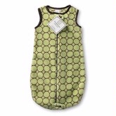 SwaddleDesigns zzZipMe Sack-Fuzzy-Pastels with Chocolate Brown