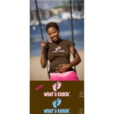 2 chix What's Kickin'-Short Sleeve Maternity Tee