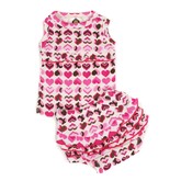 Barn Organics Tank with Ruffled Panty Set/Pink Hearts
