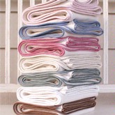 Robbie Adrian Organic Fleece Blanket with Silk Piping(30X36)