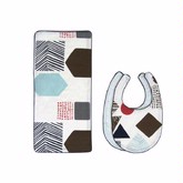 Dwell Studio Geometry/Sky Bib/Burp Set