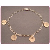 Hot Mama Designs 14K Gold Mini Disc Bracelet