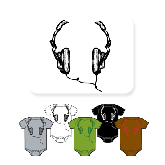 New Skool Headphones Bodysuit