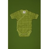 Kate Quinn Organics SS Kimono Bodysuit - New Leaf