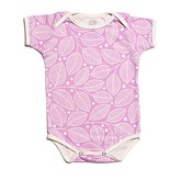 Winter Water Factory Organic Short Sleeve Snapsuit - Leaves and Berries
