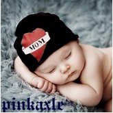 Pink Axle Black Hat/Red Mom Tattoo