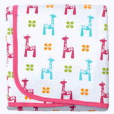 JJ Cole Collections Receiving Blanket (bright giraffes)