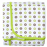 JJ Cole Collections Receiving Blanket (green circles)