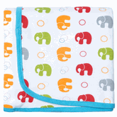 JJ Cole Collections Receiving Blanket (primary elephants)