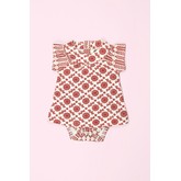 Kate Quinn Organics Bell Sleeve Dress Bodysuit - Mod Flower