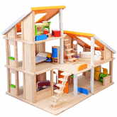Plan Toys Chalet Dollhouse With Furniture