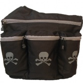 Diaper Dude Black Skull Diaper Bag