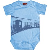 Small Plum Bamboo Organics Train Bodysuit