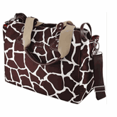 OiOi Tote Diaper Bag/Cocoa Giraffe Print
