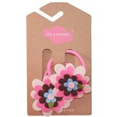 Lily and Momo Ponytail Holder-Peony