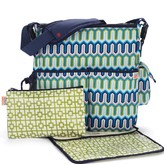Skip Hop Duo Diaper Bag/Jonathan Adler-Chevron Blue